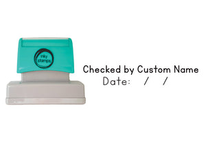Checked by Stamp Dated Small - Personalised