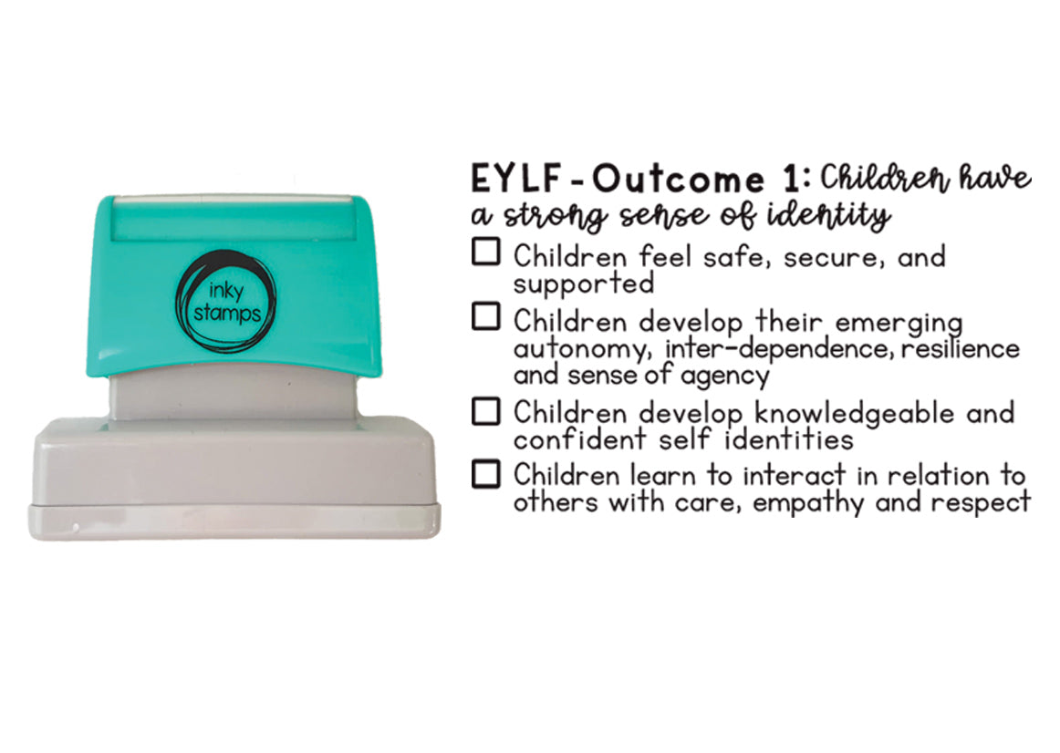 EYLF Individual LO - Outcome 1 Stamp Large - Standard