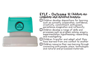 EYLF Individual LO - Outcome 4 Stamp Large - Standard