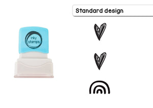 Heart Heart Rainbow Stamp Small - Standard